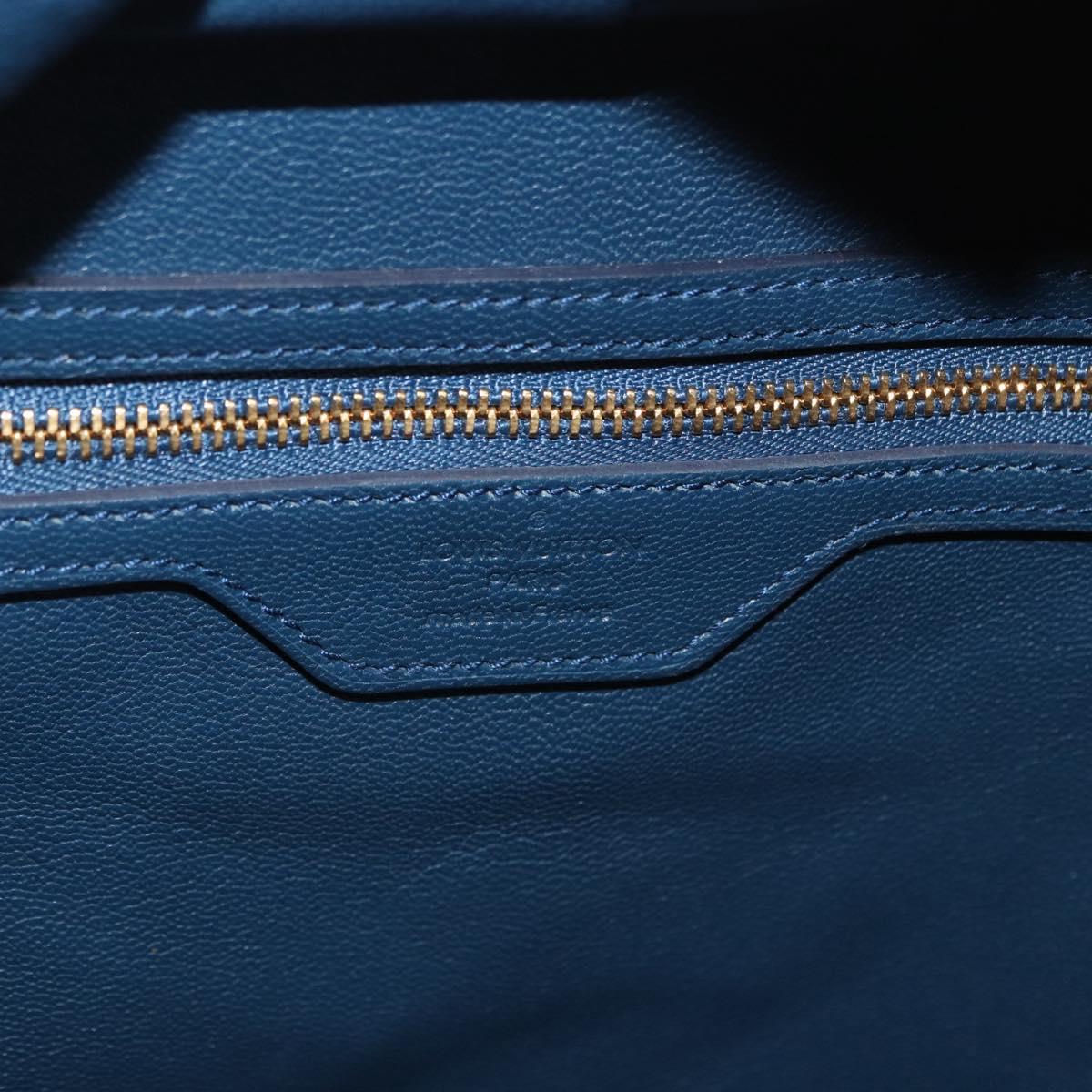 LOUIS VUITTON Miralis Haute Maroquinerie Hand Bag Leather Blue LV Auth bs36904