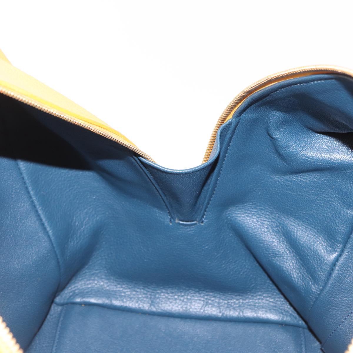 LOUIS VUITTON Miralis Haute Maroquinerie Hand Bag Leather Blue LV Auth bs36904