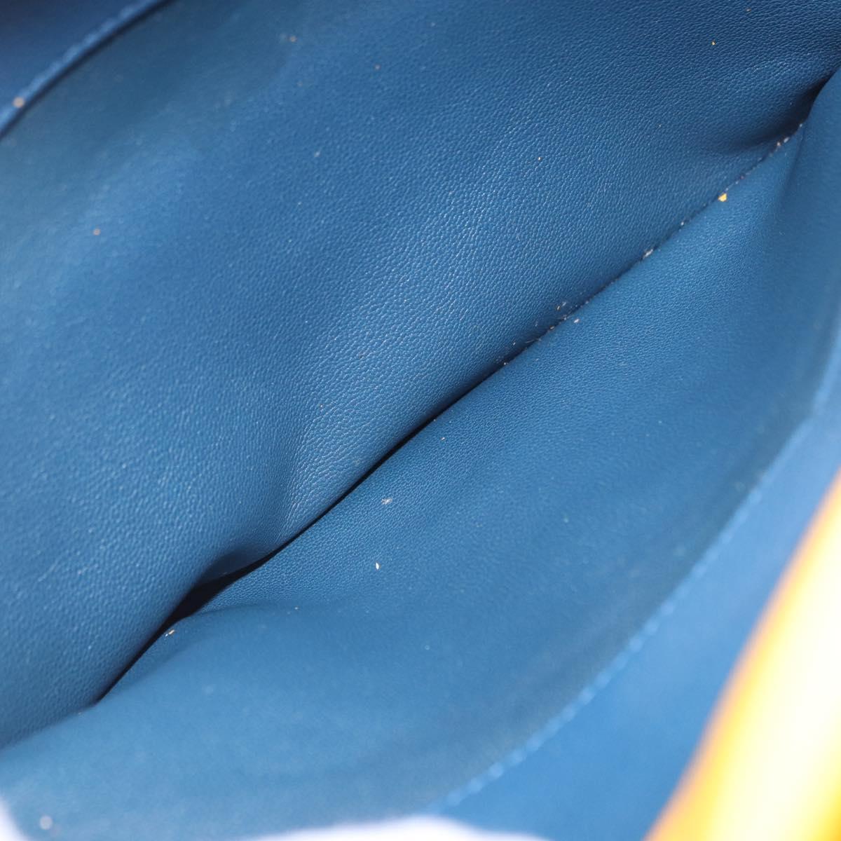 LOUIS VUITTON Miralis Haute Maroquinerie Hand Bag Leather Blue LV Auth bs36904