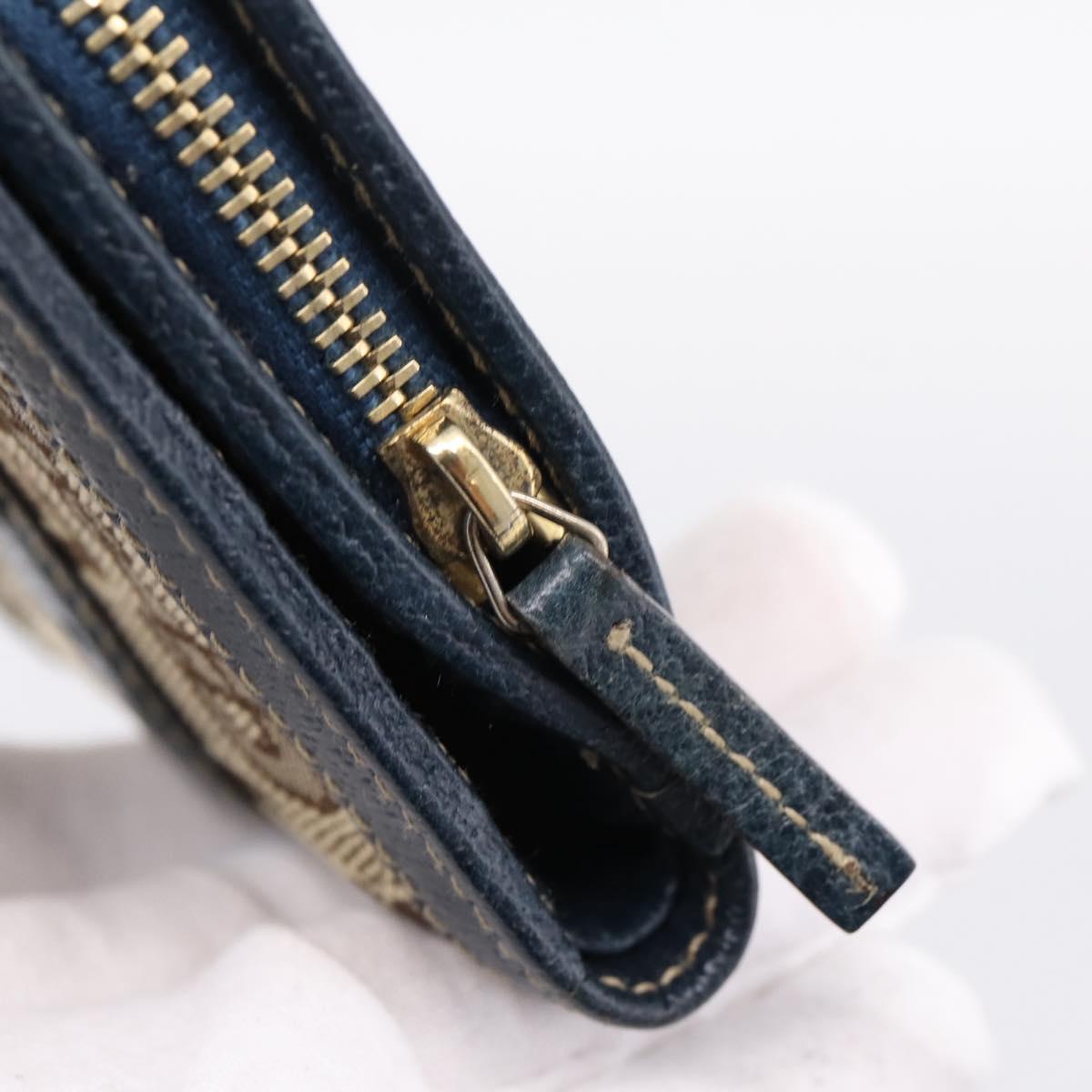 GUCCI Bifold Wallet Canvas Beige Gold Auth bs36910A