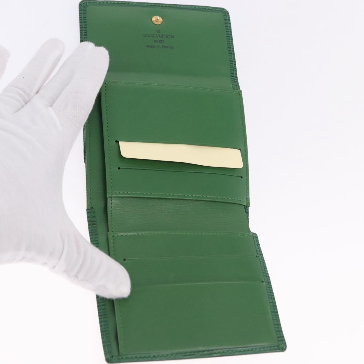 LOUIS VUITTON Epi Porte Monnaie Bier Cartes Crdit Green M63484 LV Auth bs36911A