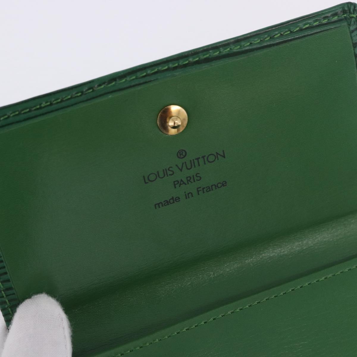 LOUIS VUITTON Epi Porte Monnaie Bier Cartes Crdit Green M63484 LV Auth bs36911A