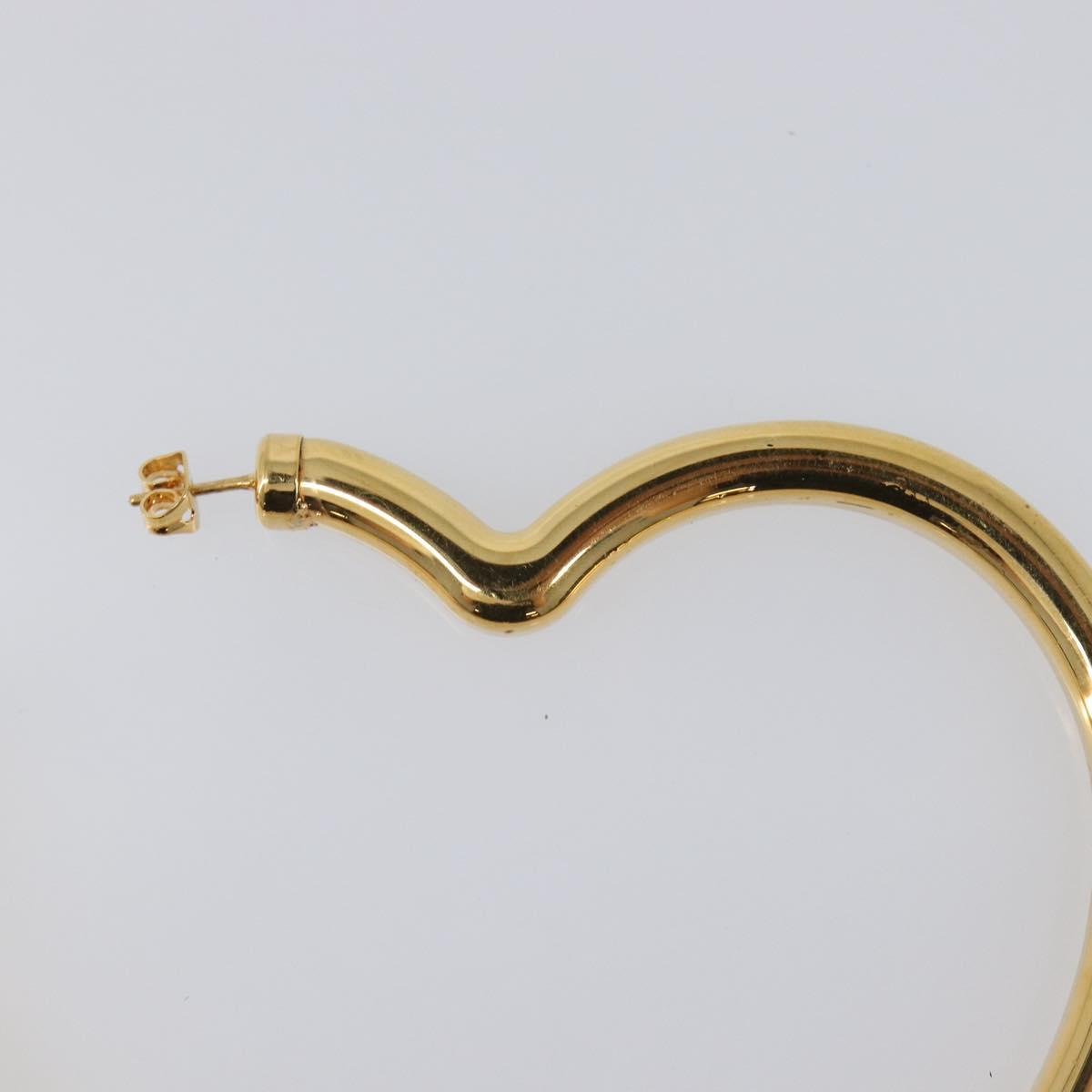 BALENCIAGA Heart Pierce Metal Gold Tone Auth bs36916