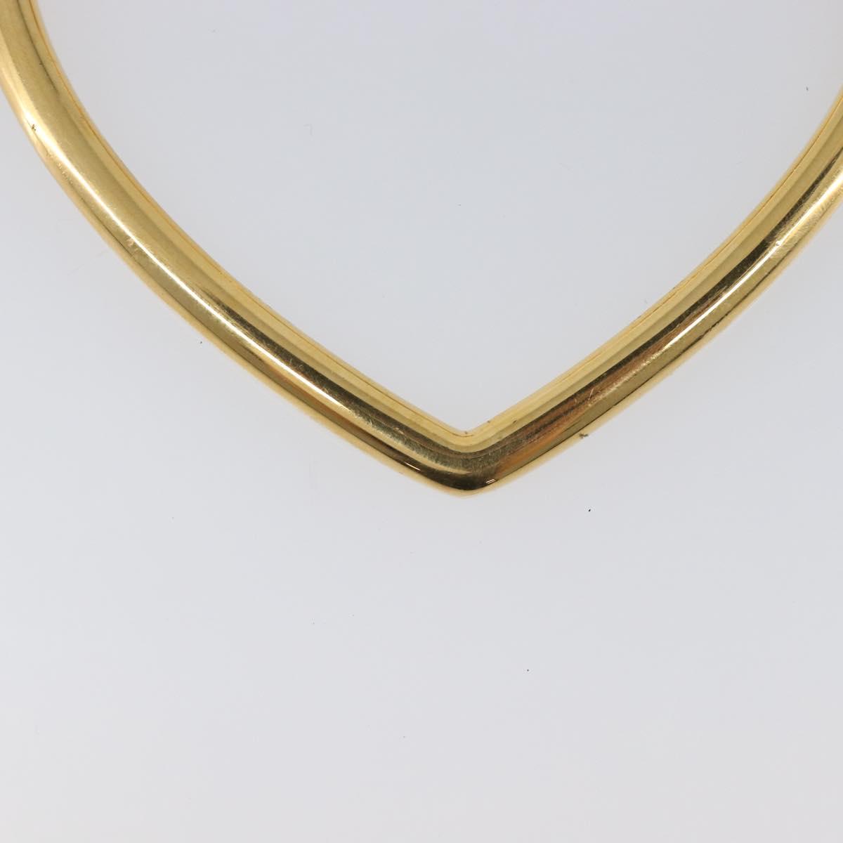 BALENCIAGA Heart Pierce Metal Gold Tone Auth bs36916