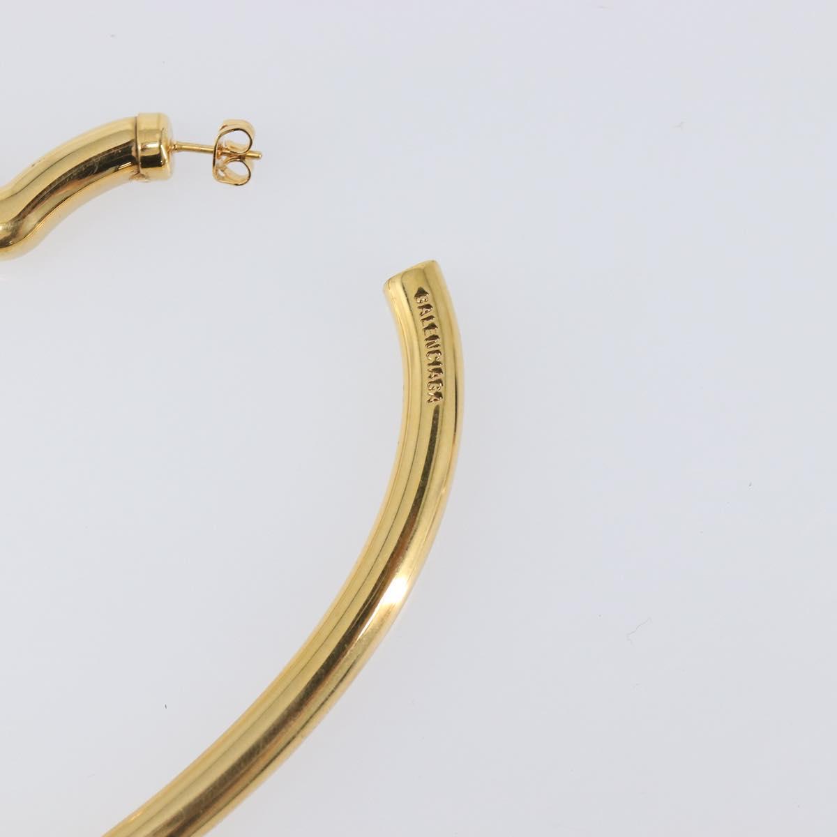 BALENCIAGA Heart Pierce Metal Gold Tone Auth bs36916