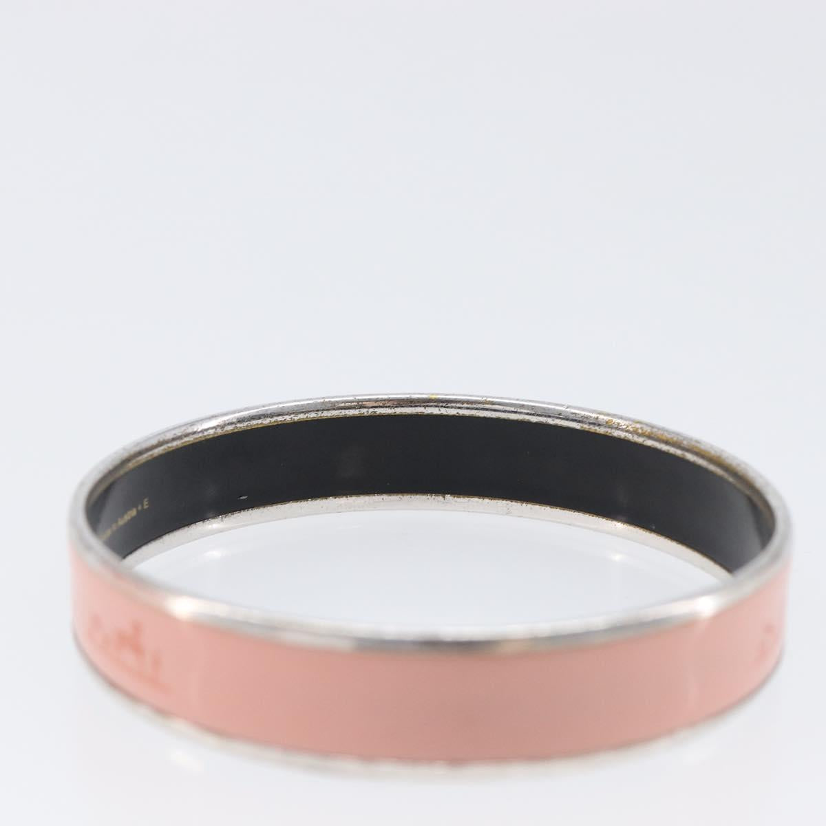 HERMES Bangle Metal Pink Auth bs36918