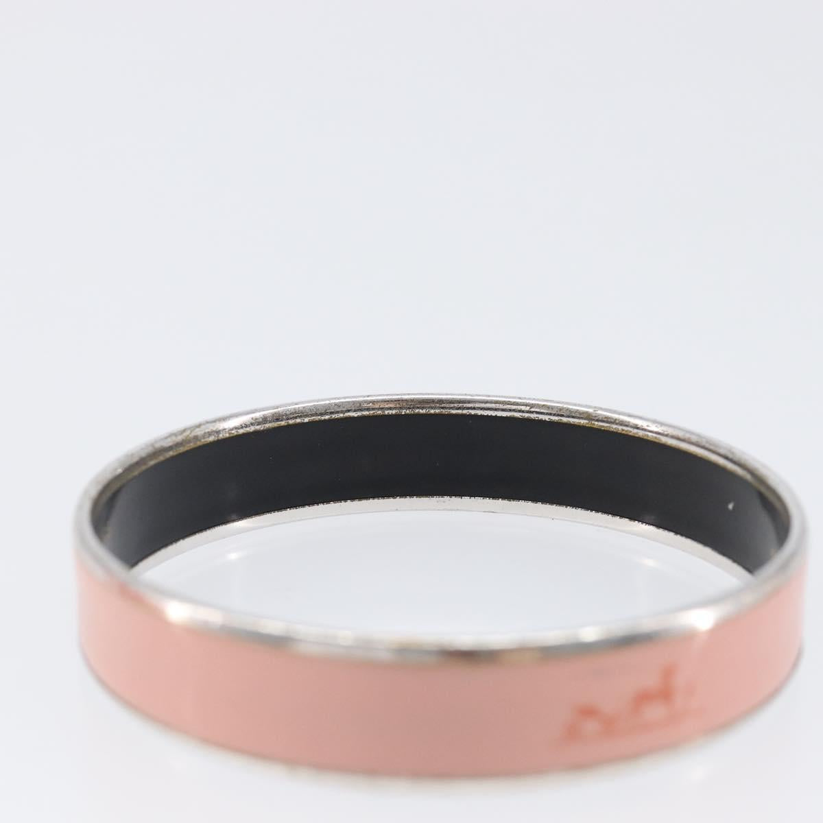HERMES Bangle Metal Pink Auth bs36918