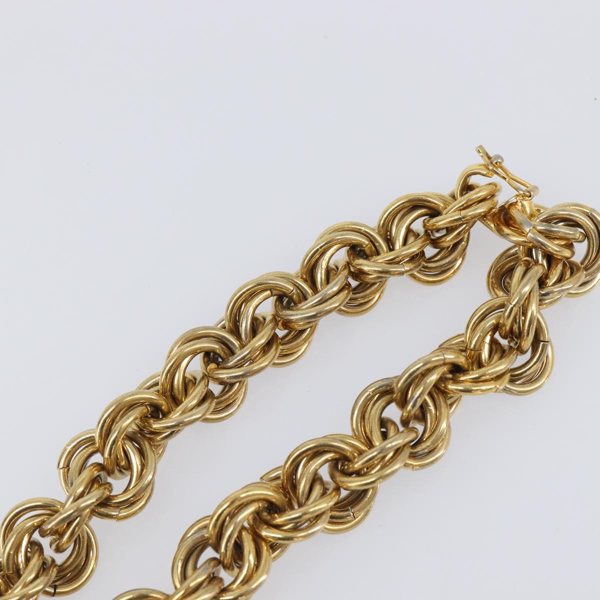CELINE Necklace Metal Gold Auth bs36921