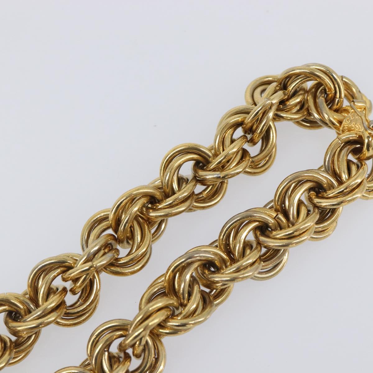 CELINE Necklace Metal Gold Auth bs36921