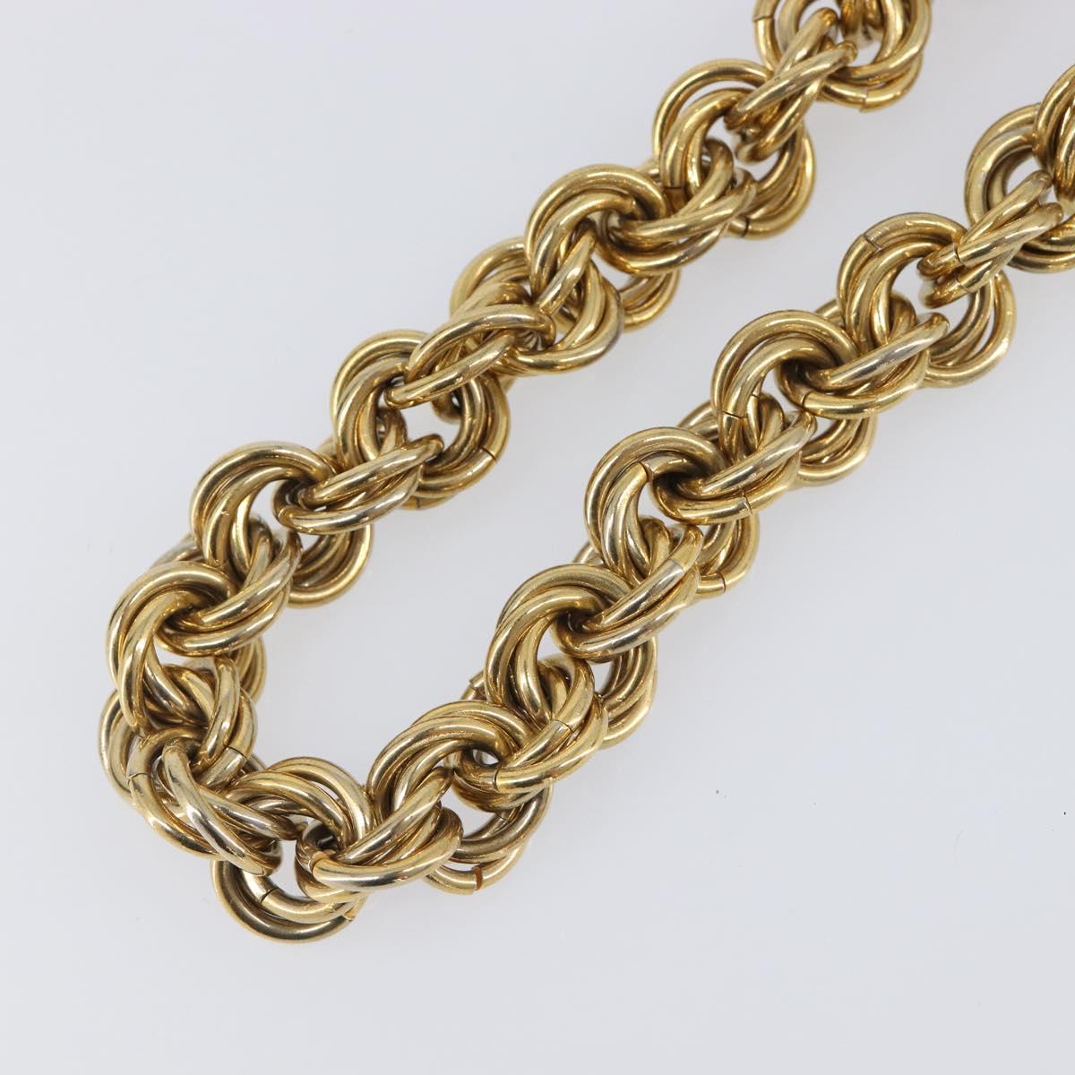 CELINE Necklace Metal Gold Auth bs36921