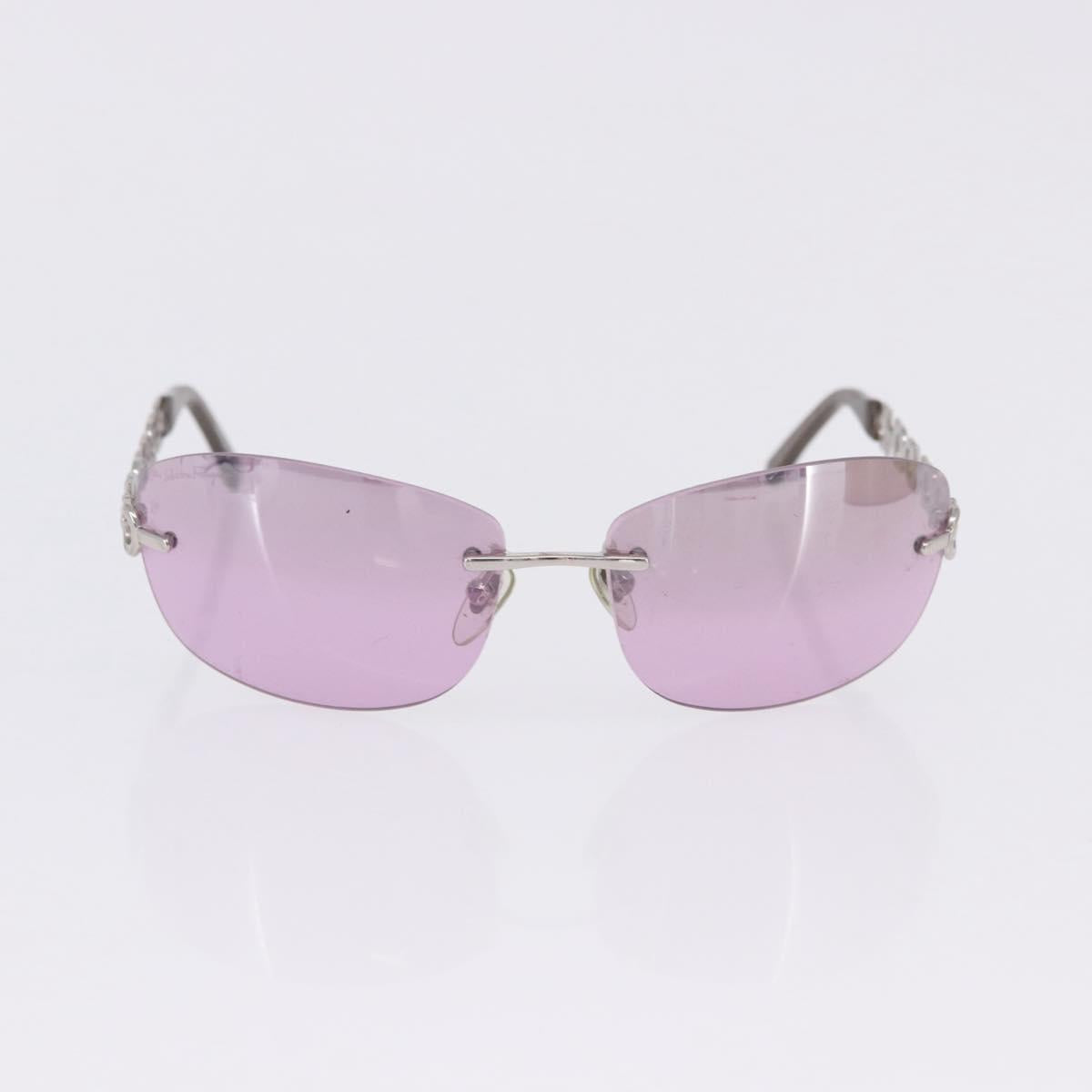 GUCCI Salvatore Ferragamo Sunglasses Metal 2 Set Purple Blue Auth bs36922