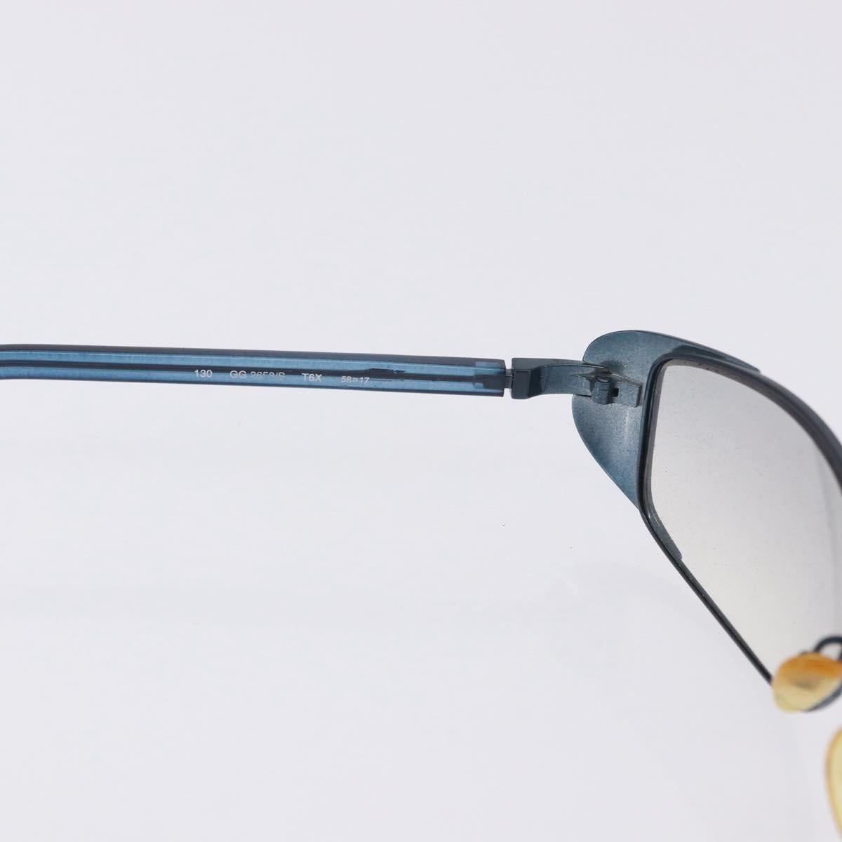 GUCCI Salvatore Ferragamo Sunglasses Metal 2 Set Purple Blue Auth bs36922