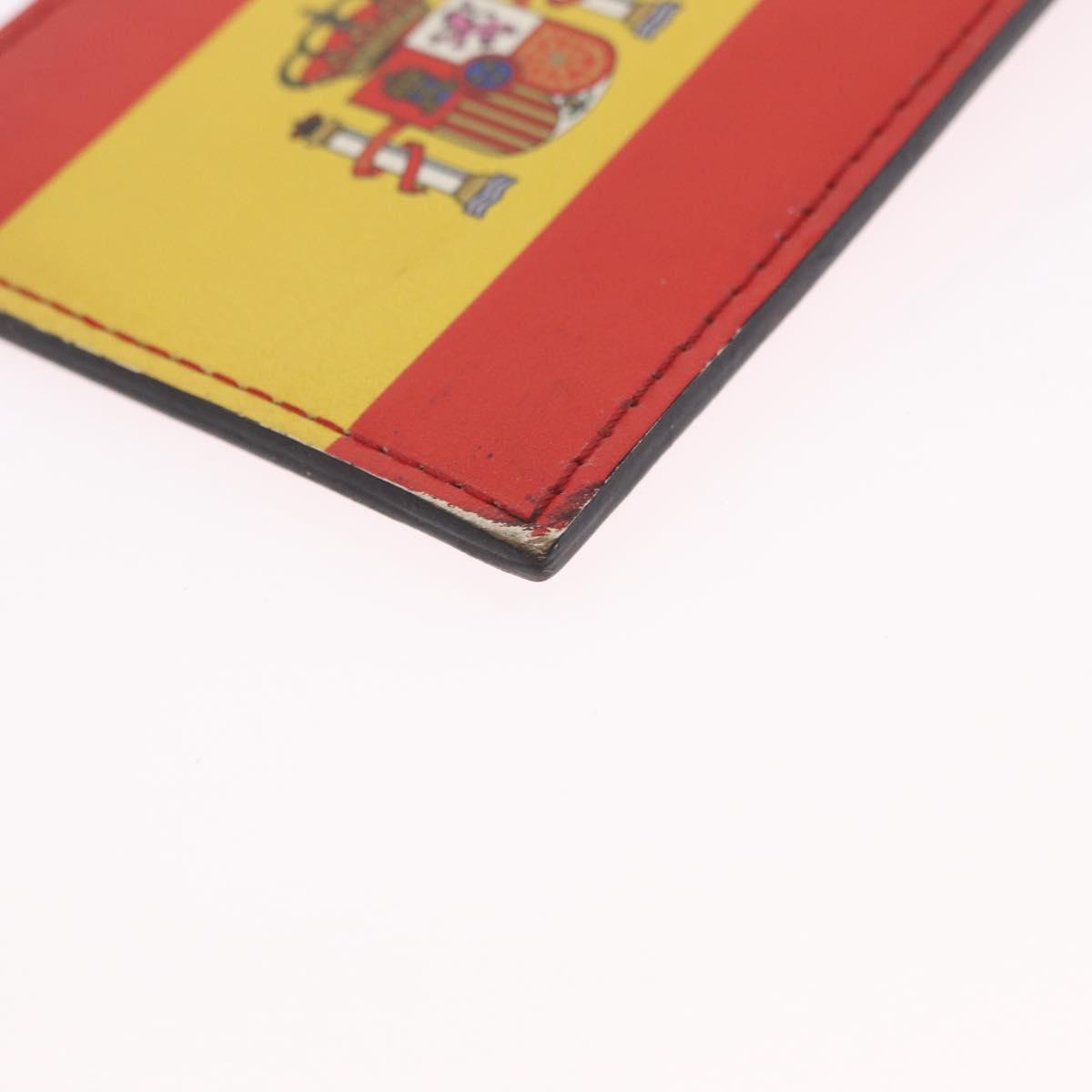 LOUIS VUITTON Porto Address Charm Leather 2 Set Red Blue LV Auth bs36927