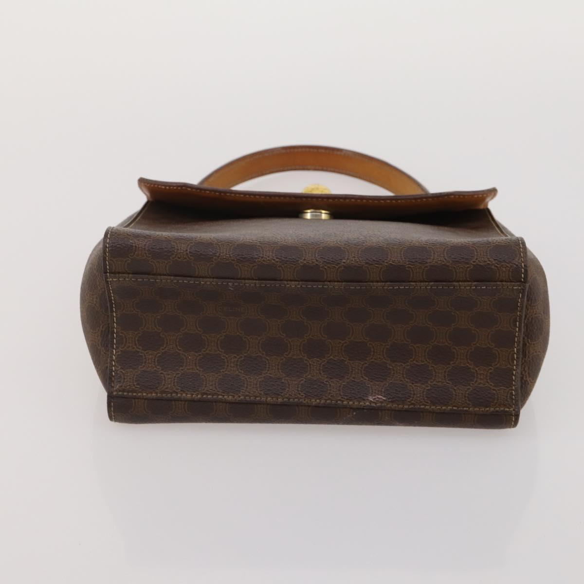CELINE Macadam Canvas Shoulder Bag PVC Leather 3 Set Brown Auth bs36930