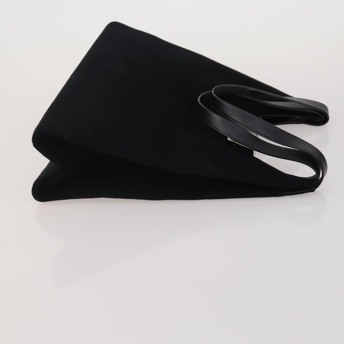 Salvatore Ferragamo Shoulder Bag Nylon Canvas Felt 4 Set Black Auth bs36931