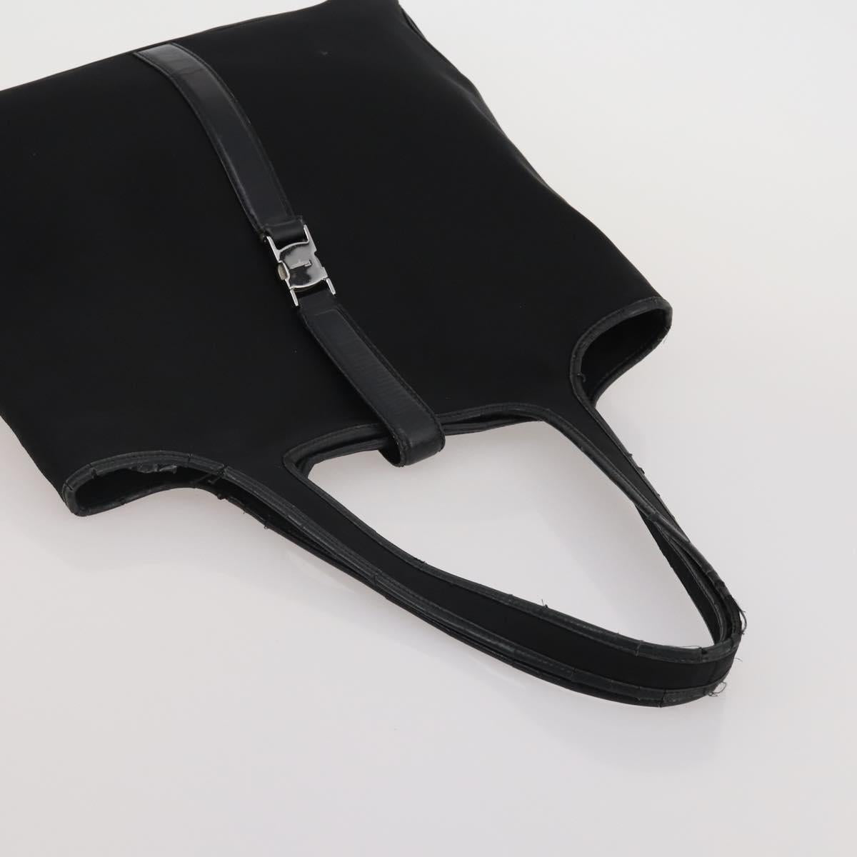 Salvatore Ferragamo Shoulder Bag Nylon Canvas Felt 4 Set Black Auth bs36931