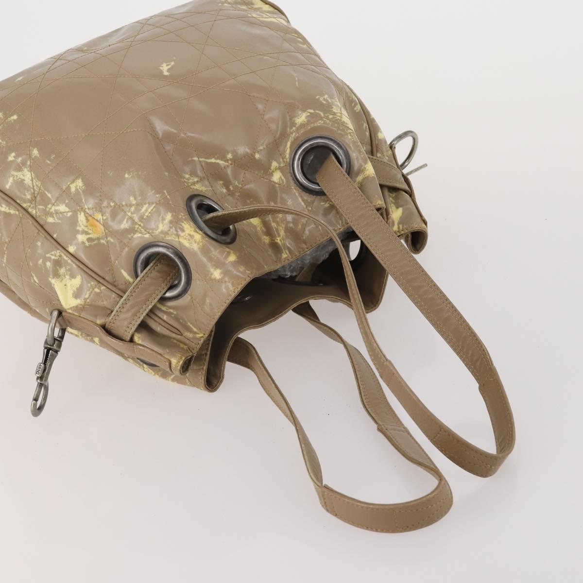 Christian Dior Shoulder Bag Nylon PVC Canvas 2 Set Brown Auth bs36932