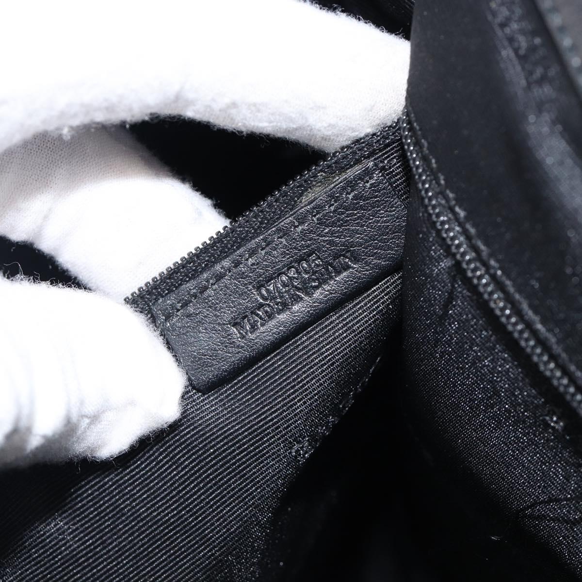 LOEWE Tote Bag Canvas PVC Black Silver Auth bs36953