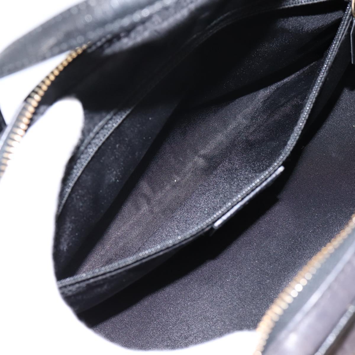 Christian Dior Trotter Canvas Hand Bag Black Gold Auth bs36954