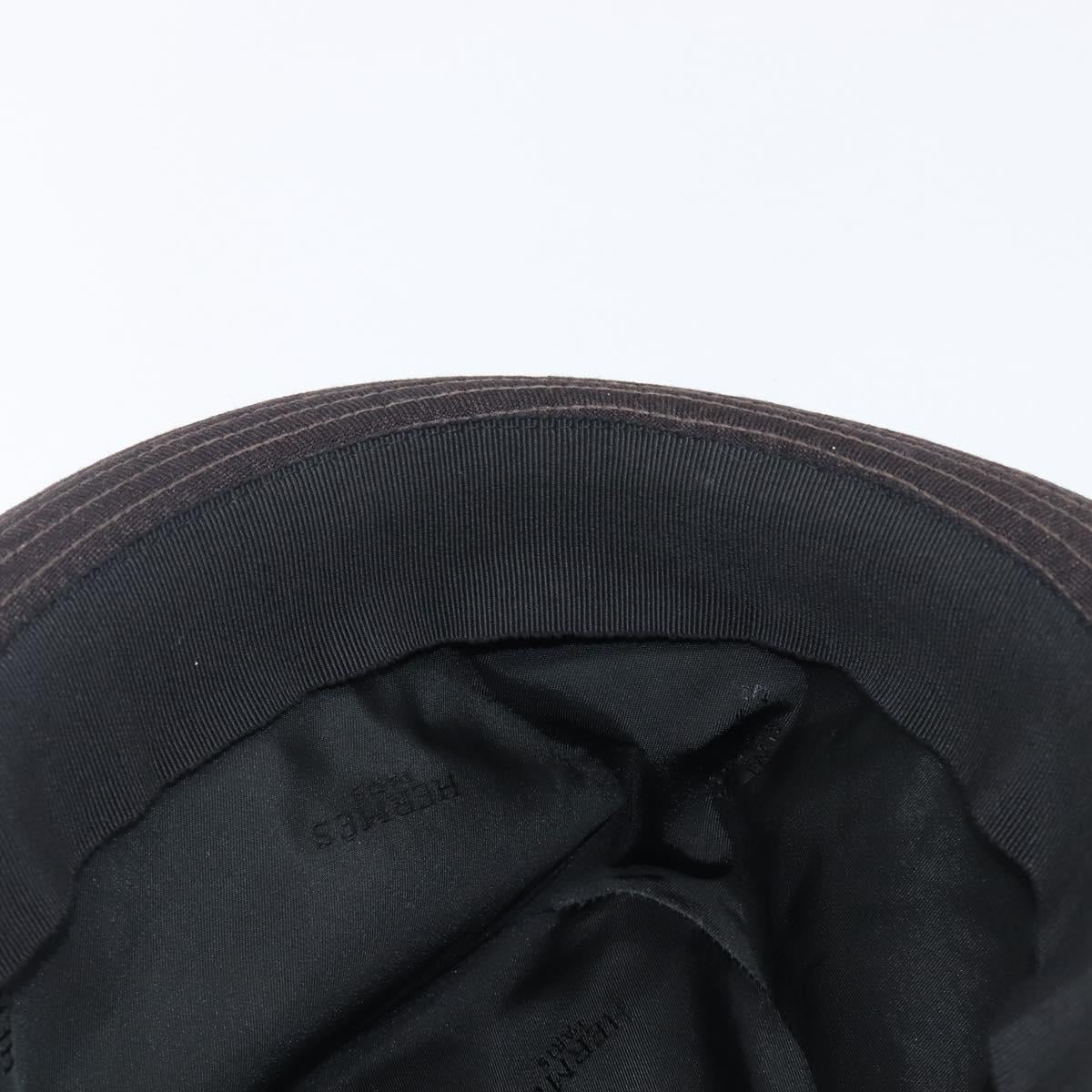 HERMES Bucket Hat Wool Black Auth bs36965
