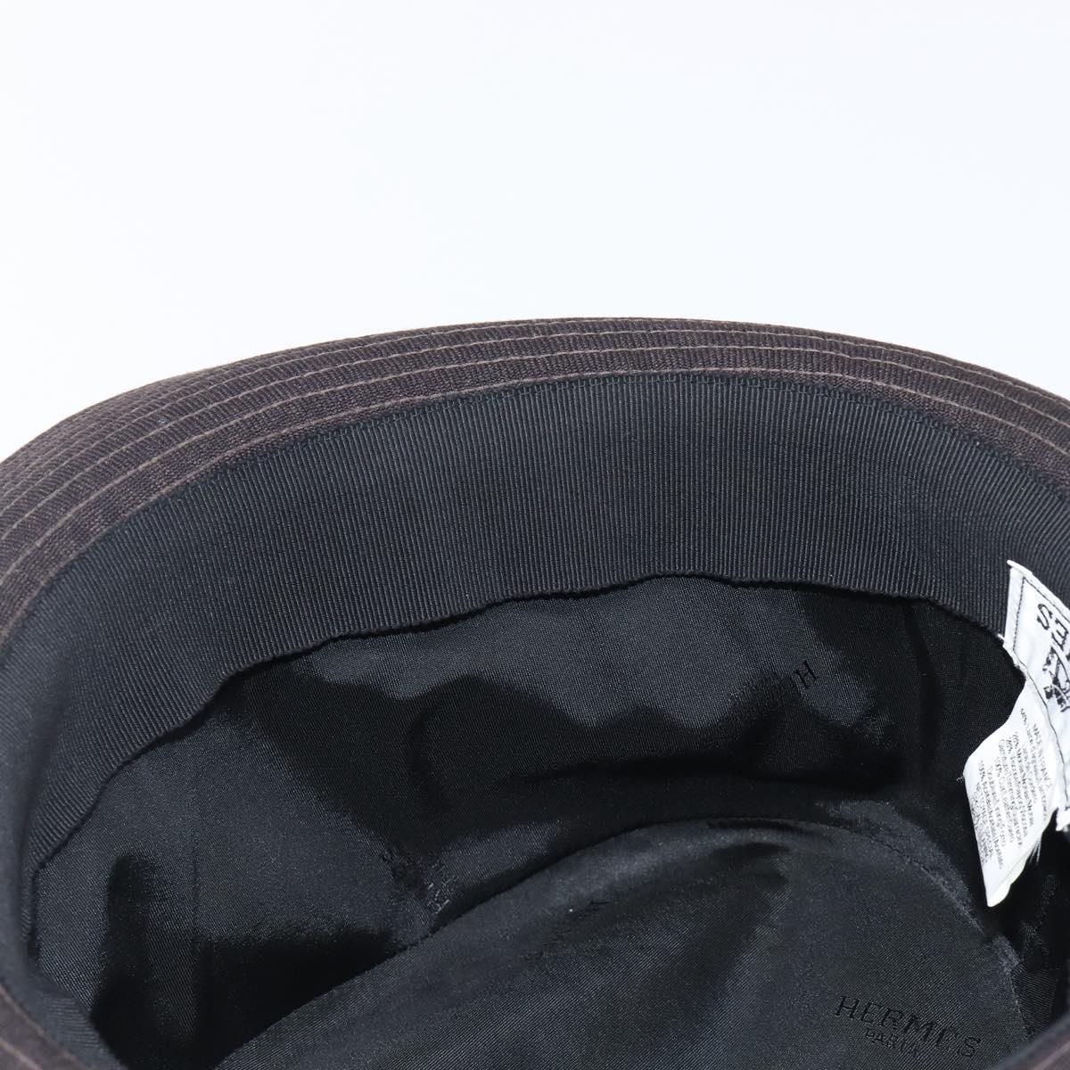 HERMES Bucket Hat Wool Black Auth bs36965