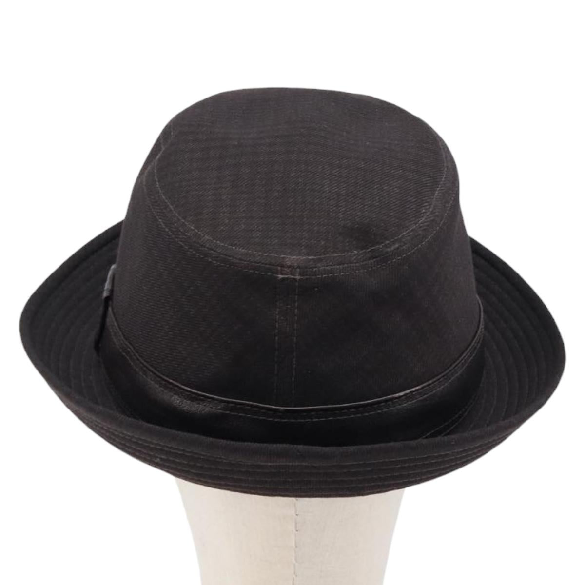 HERMES Bucket Hat Wool Black Auth bs36965