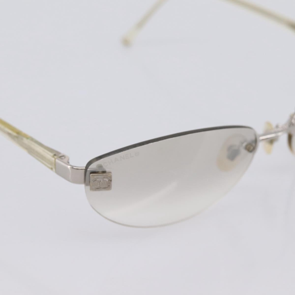 CHANEL Sunglasses plastic Clear CC Auth bs36969