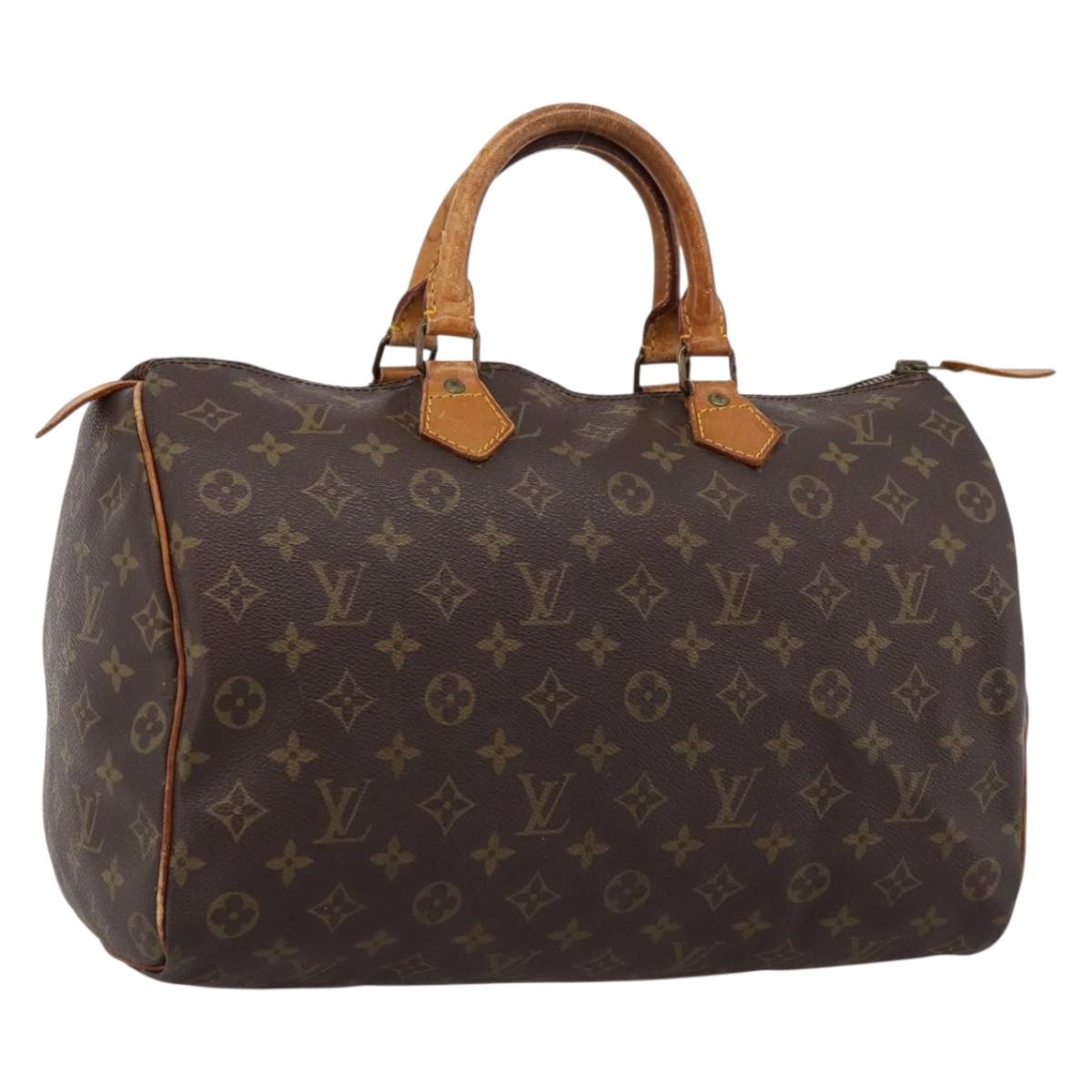 LOUIS VUITTON Monogram Speedy 35 Hand Bag M41524 LV Auth bs36980