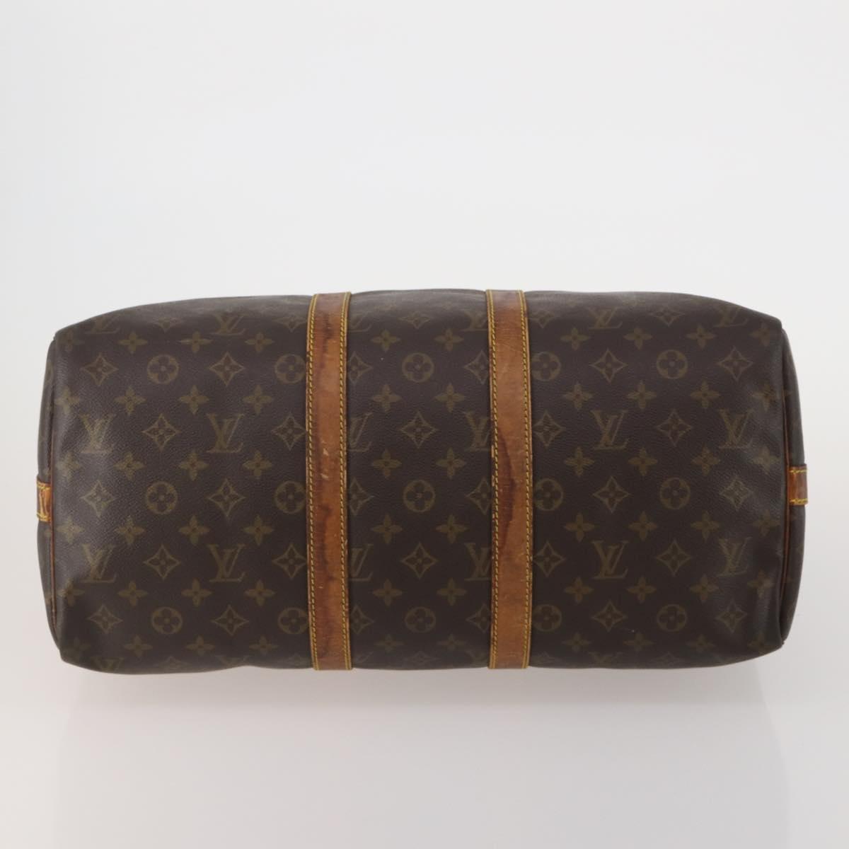 LOUIS VUITTON Monogram Keepall Bandouliere 45 Boston Bag M41418 LV Auth bs36988