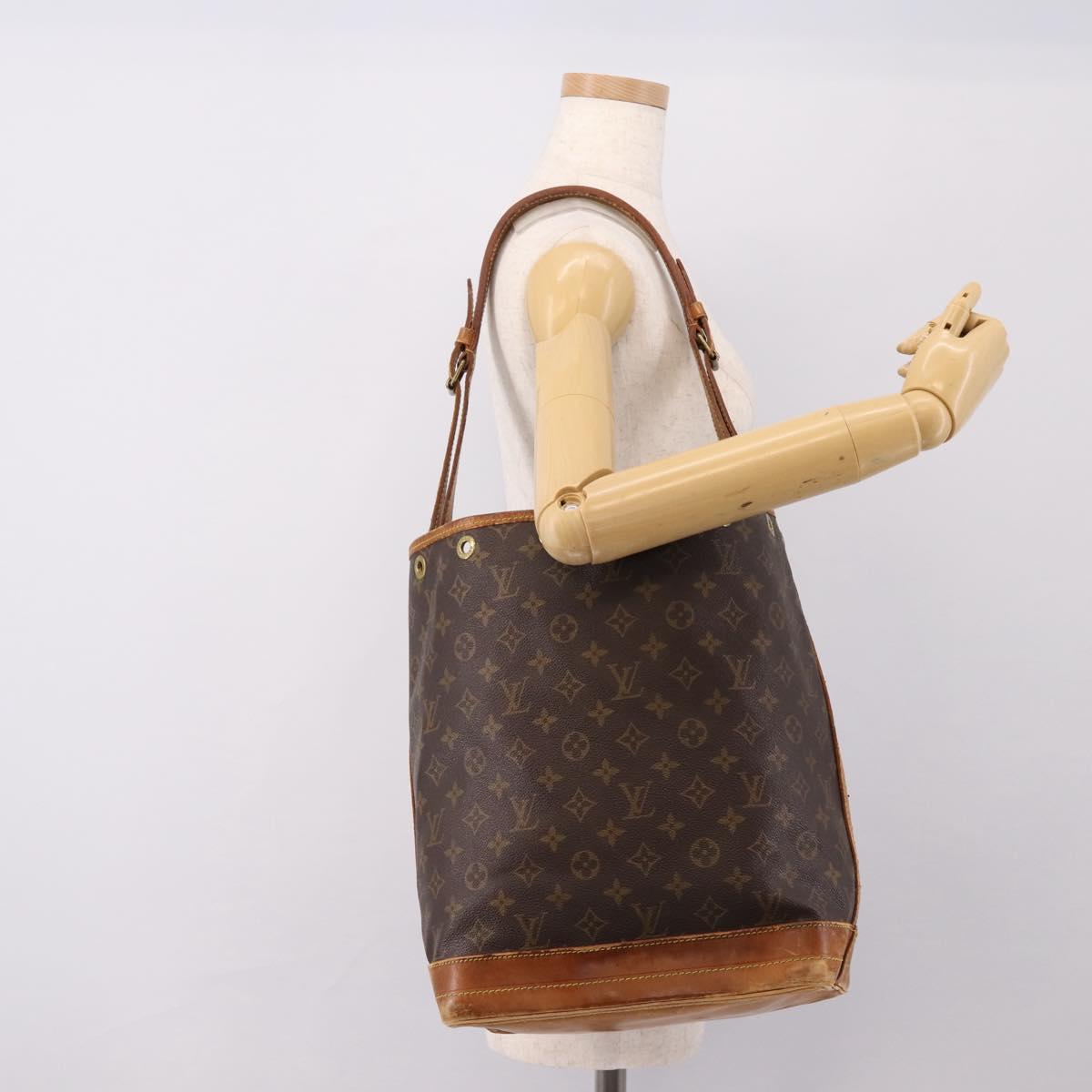 LOUIS VUITTON Monogram Noe Shoulder Bag M42224 LV Auth bs36993