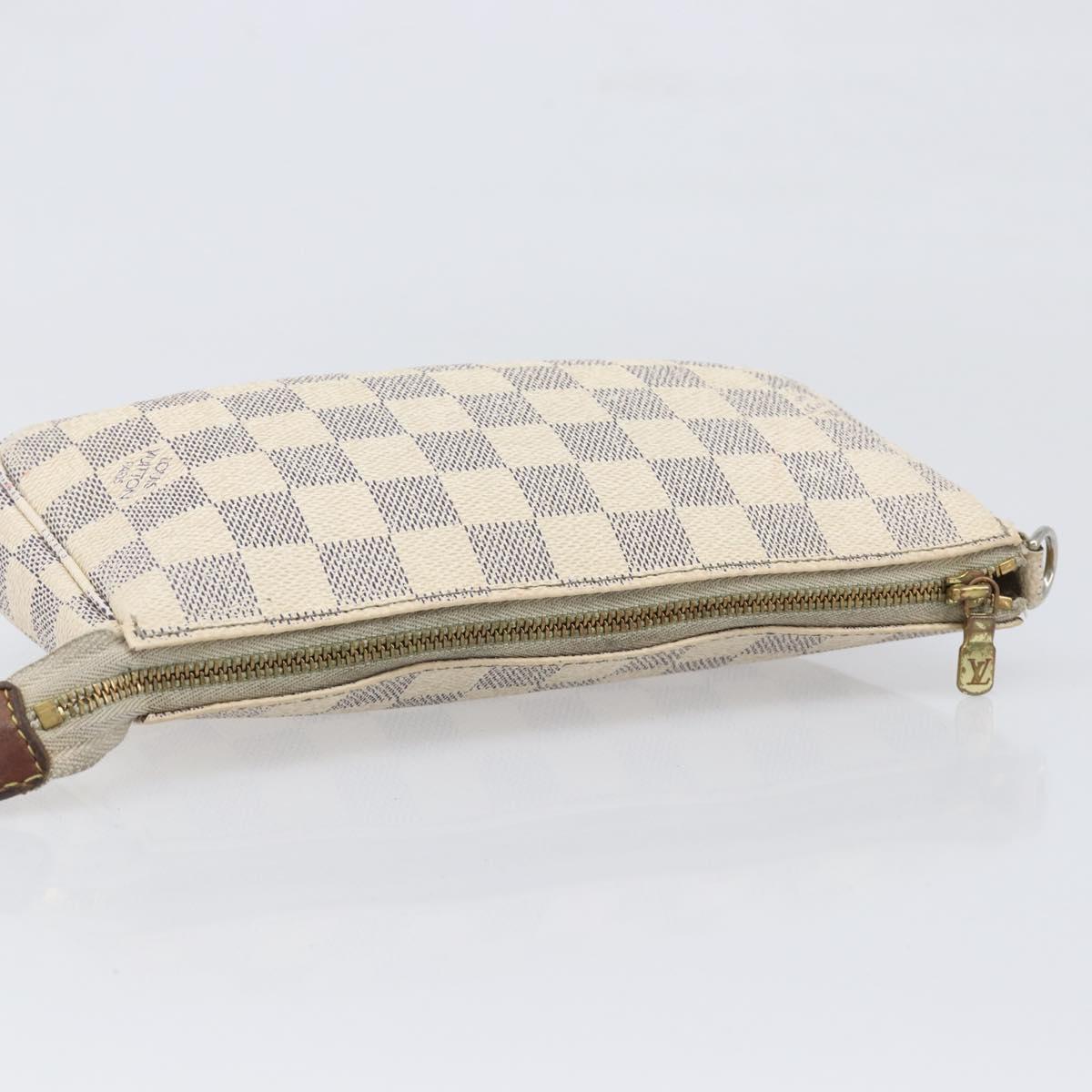 LOUIS VUITTON Damier Azur Pochette Accessoires Pouch N51986 LV Auth bs36995