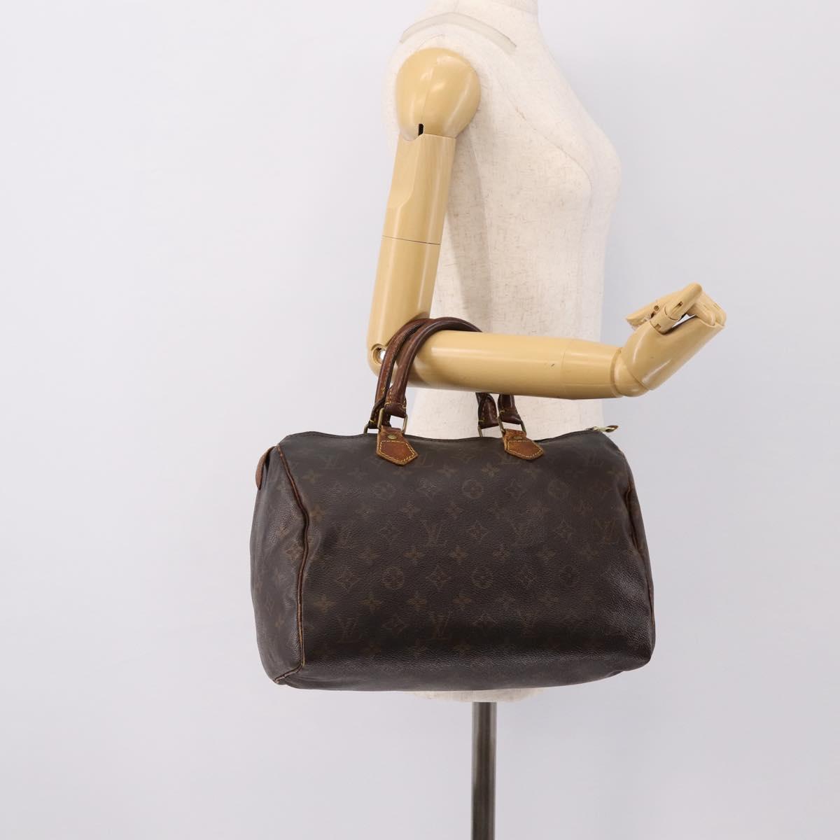 LOUIS VUITTON Monogram Speedy 30 Hand Bag M41526 LV Auth bs36999