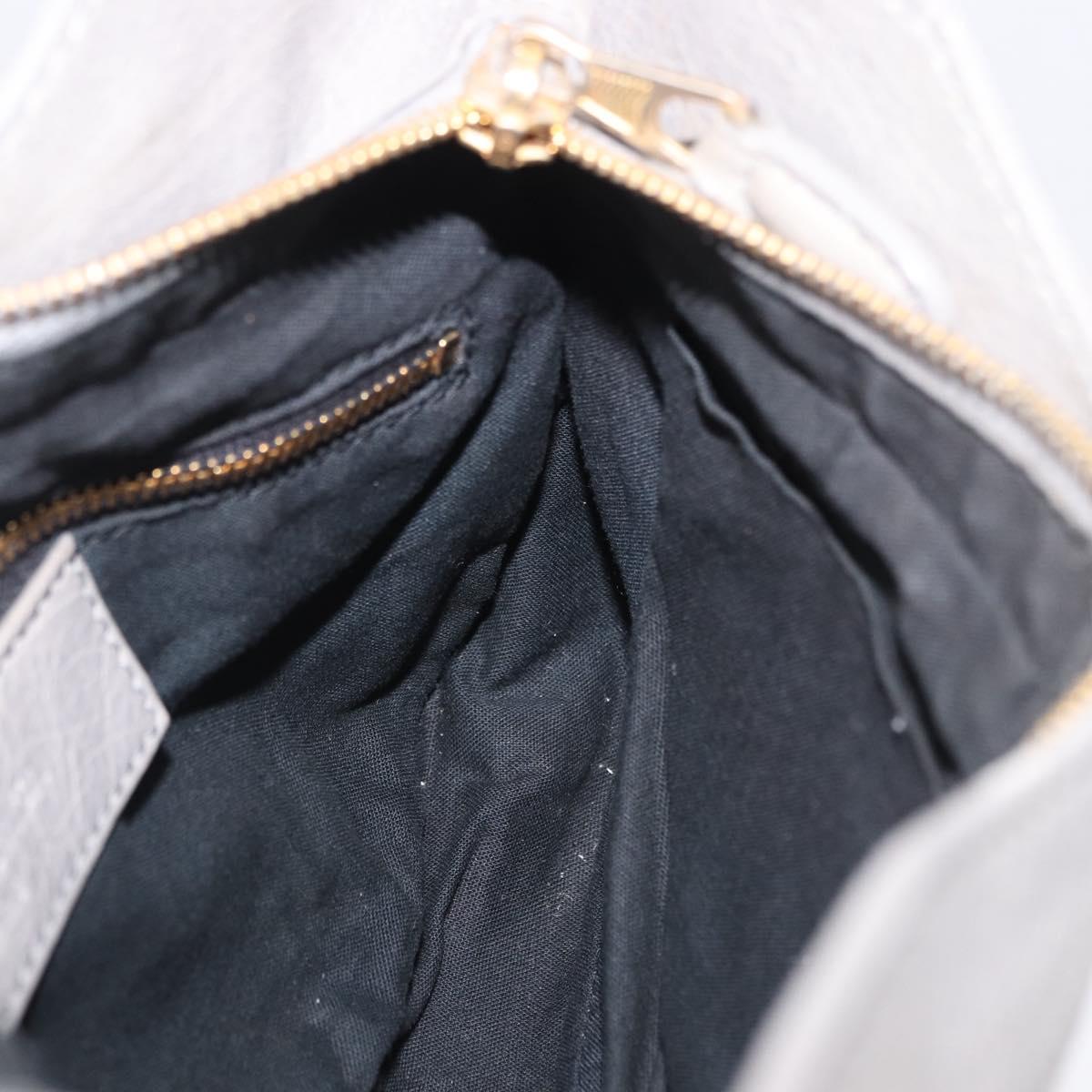 BALENCIAGA Giant Hip Shoulder Bag Leather Gray Gold 237203 Auth bs37003A