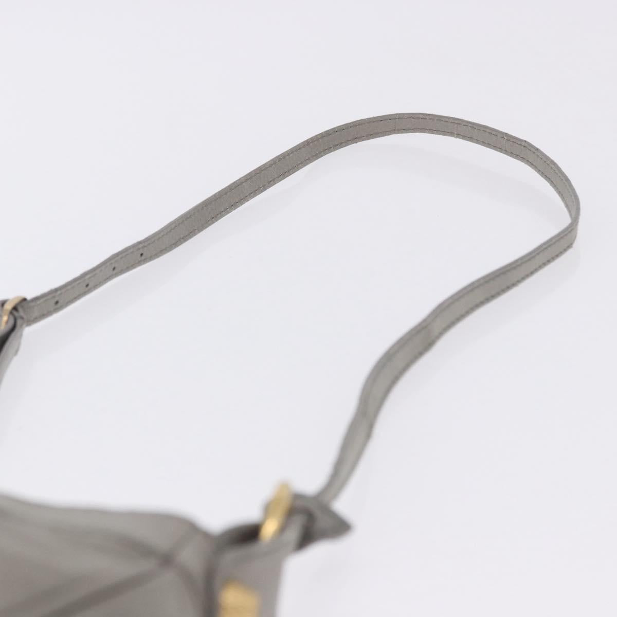 BALENCIAGA Giant Hip Shoulder Bag Leather Gray Gold 237203 Auth bs37003A