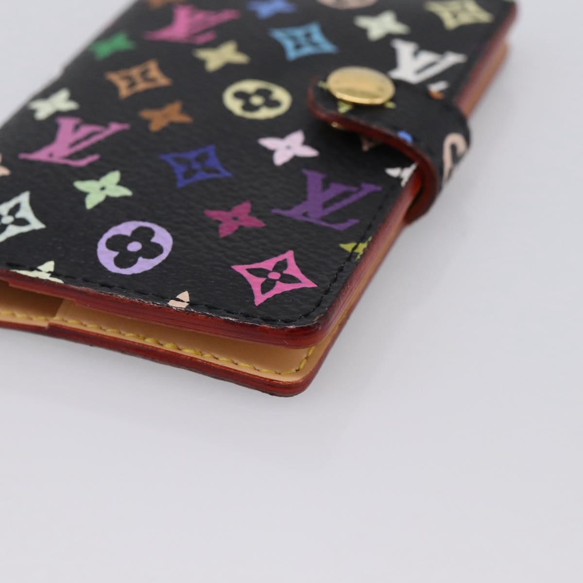 LOUIS VUITTON Multicolor Agenda mini Day Planner Cover Black M95652 Auth bs37004M