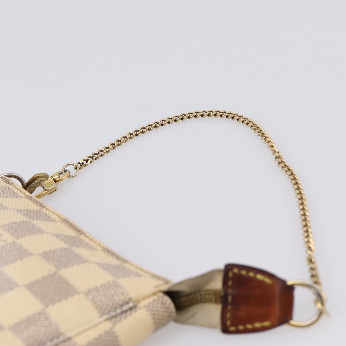 LOUIS VUITTON Damier Azur Mini Pochette Accessoires Pouch N63005 LV Auth bs37005