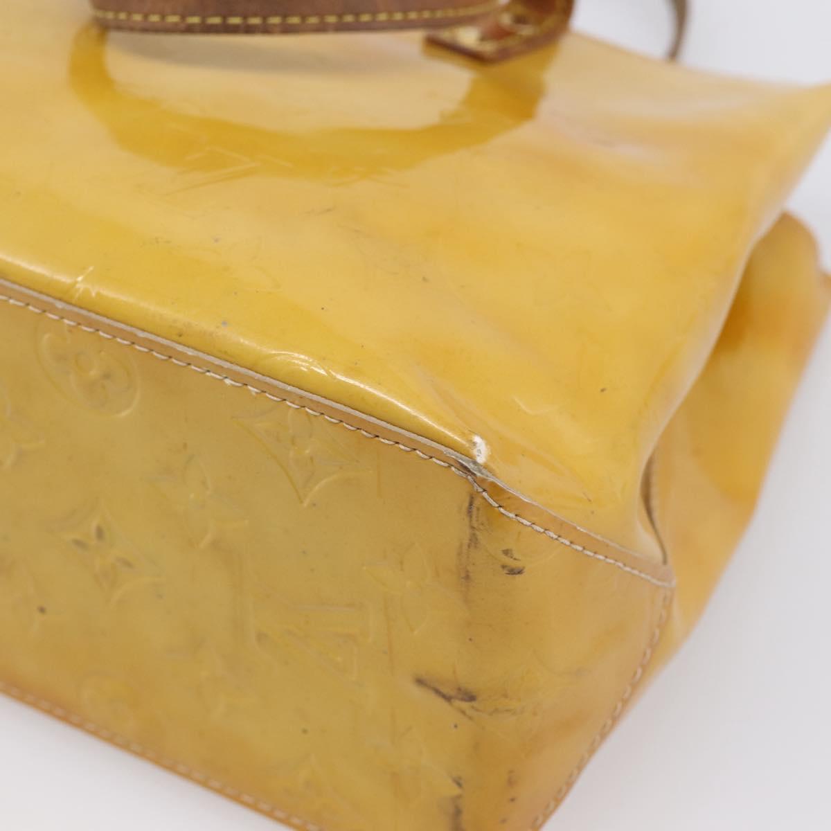 LOUIS VUITTON Monogram Vernis Reade PM Hand Bag Beige M91144 LV Auth bs37012