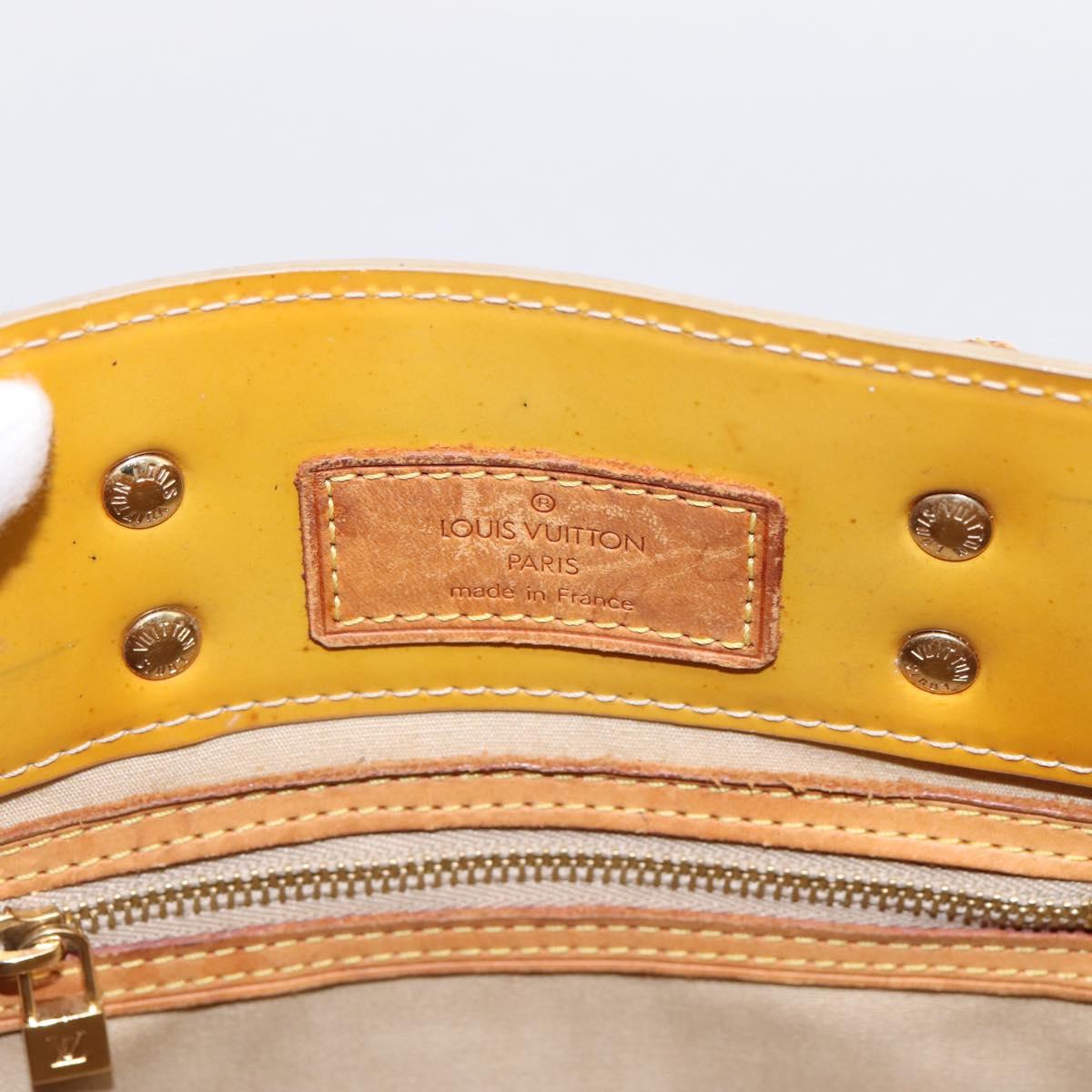 LOUIS VUITTON Monogram Vernis Reade PM Hand Bag Beige M91144 LV Auth bs37012