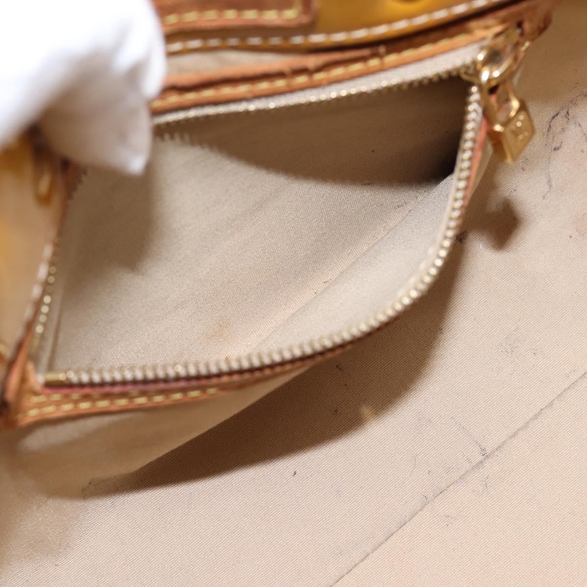 LOUIS VUITTON Monogram Vernis Reade PM Hand Bag Beige M91144 LV Auth bs37012