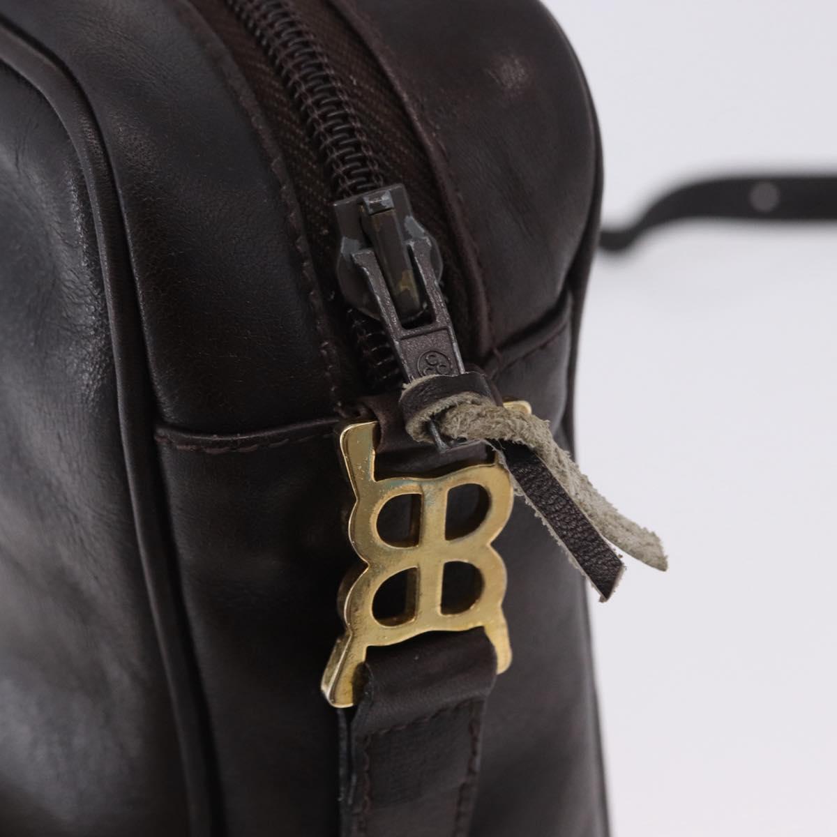 BALENCIAGA Shoulder Bag Suede Leather Brown Gold Auth bs37014