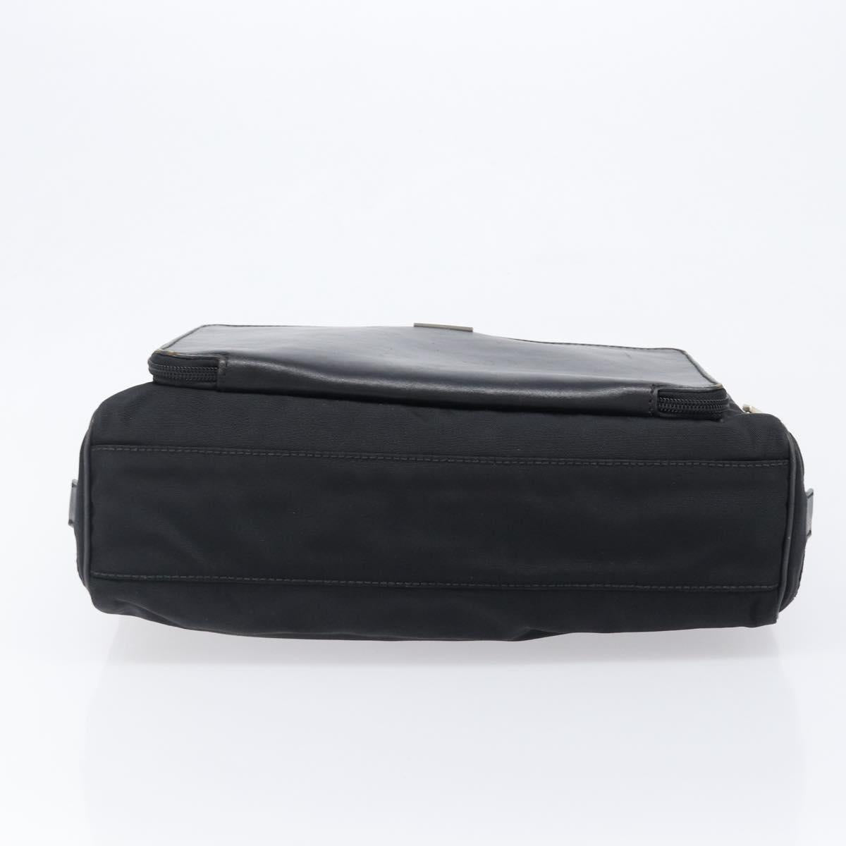 GUCCI Business Bag Canvas Black Silver 019 0327 Auth bs37023
