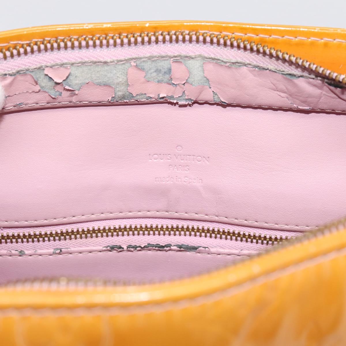 LOUIS VUITTON Monogram Vernis Houston Bag Marshmallow Pink M91302 Auth bs37029