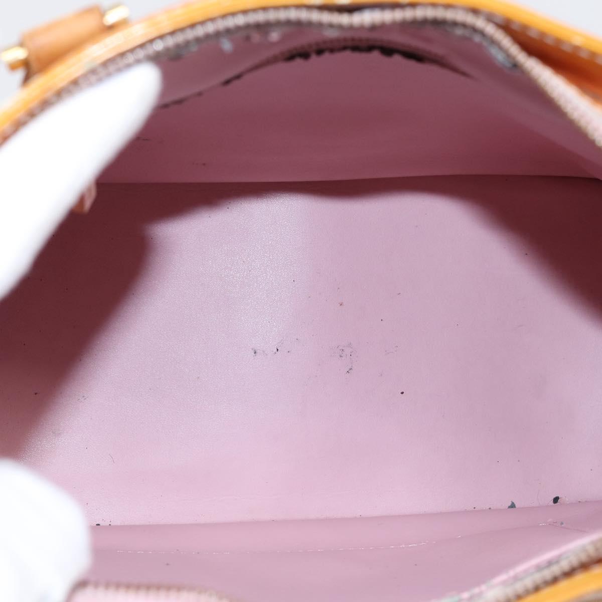 LOUIS VUITTON Monogram Vernis Houston Bag Marshmallow Pink M91302 Auth bs37029