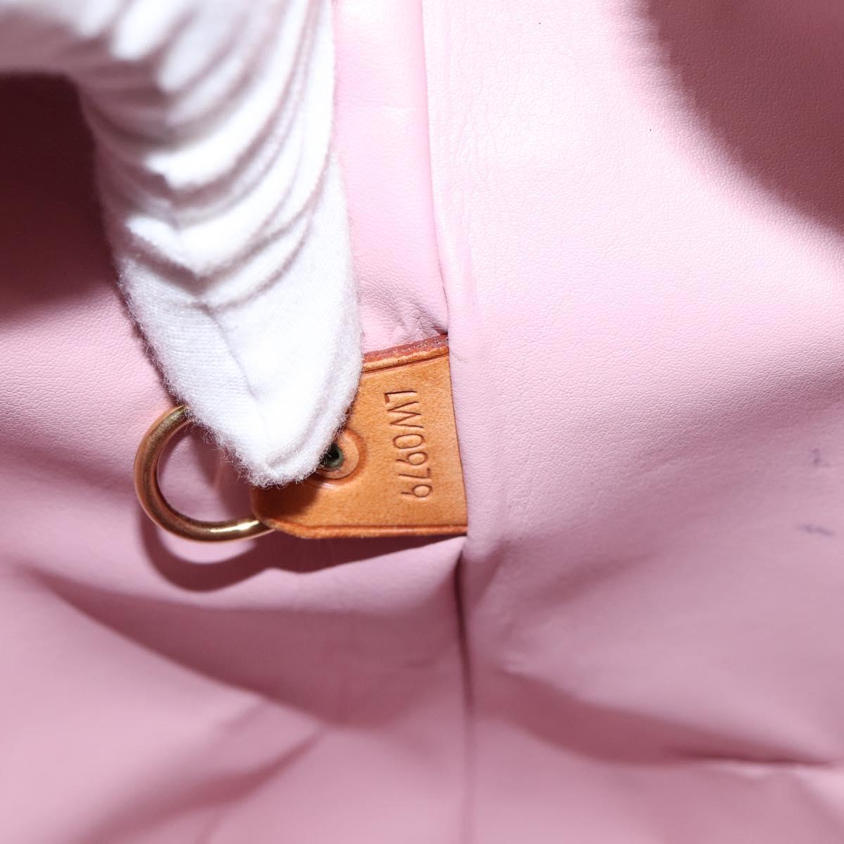 LOUIS VUITTON Monogram Vernis Houston Bag Marshmallow Pink M91302 Auth bs37029