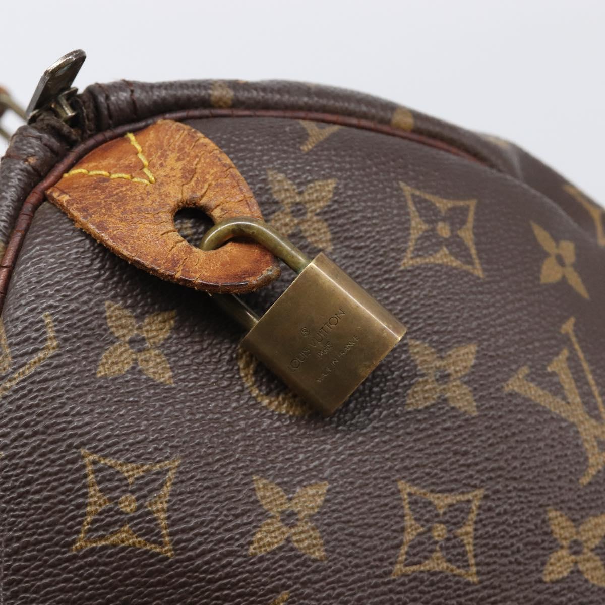 LOUIS VUITTON Monogram Speedy 35 Hand Bag M41524 LV Auth bs37030
