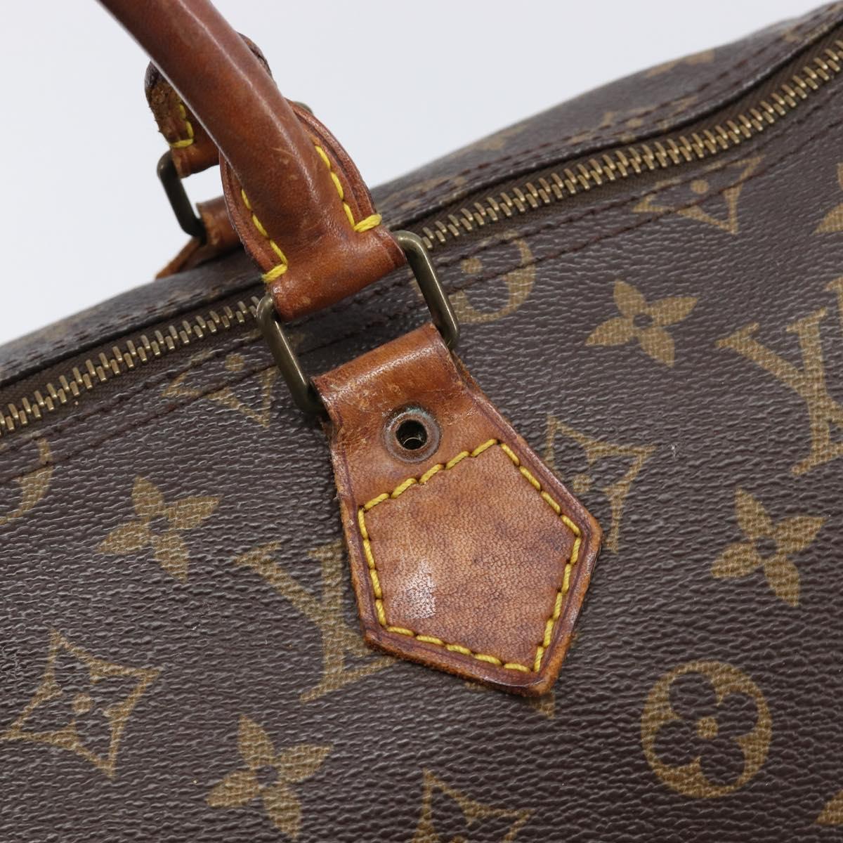 LOUIS VUITTON Monogram Speedy 35 Hand Bag M41524 LV Auth bs37030