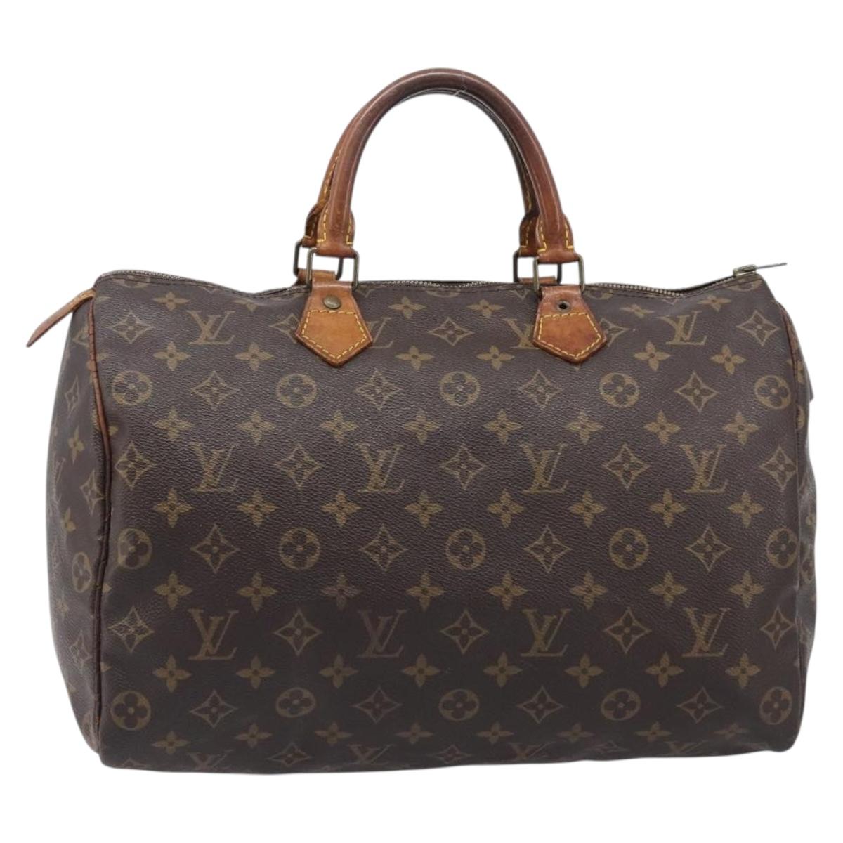 LOUIS VUITTON Monogram Speedy 35 Hand Bag M41524 LV Auth bs37030