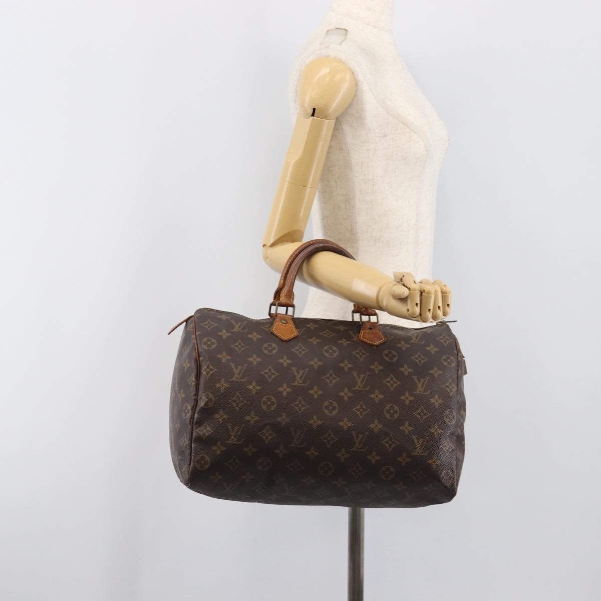 LOUIS VUITTON Monogram Speedy 35 Hand Bag M41524 LV Auth bs37030