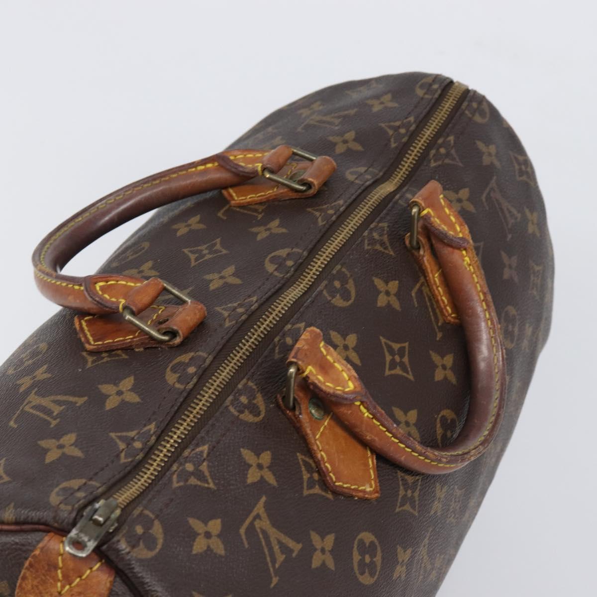 LOUIS VUITTON Monogram Speedy 35 Hand Bag M41524 LV Auth bs37030