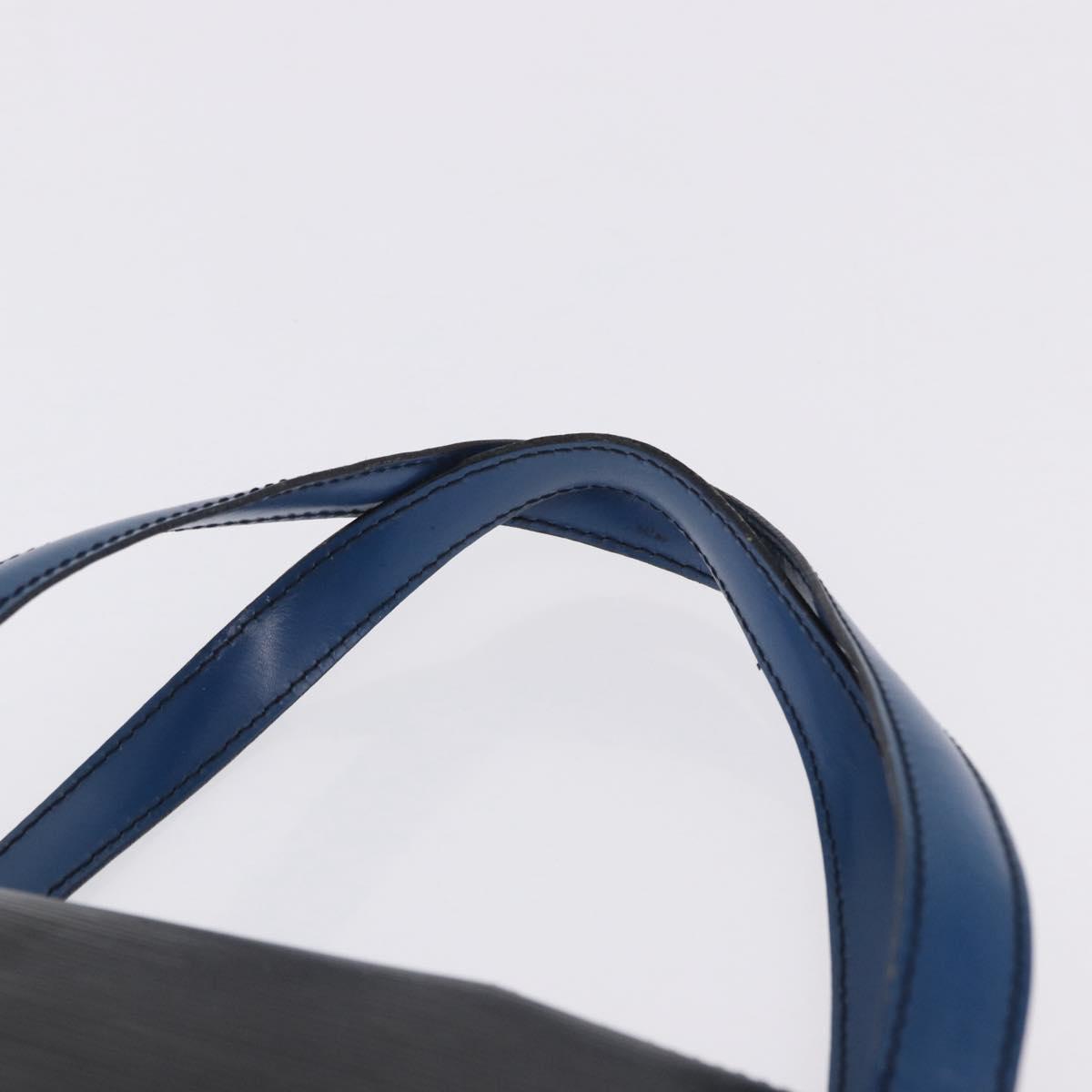 LOUIS VUITTON Epi Bicolor Varenne Hand Bag Black Blue M52385 LV Auth bs37031
